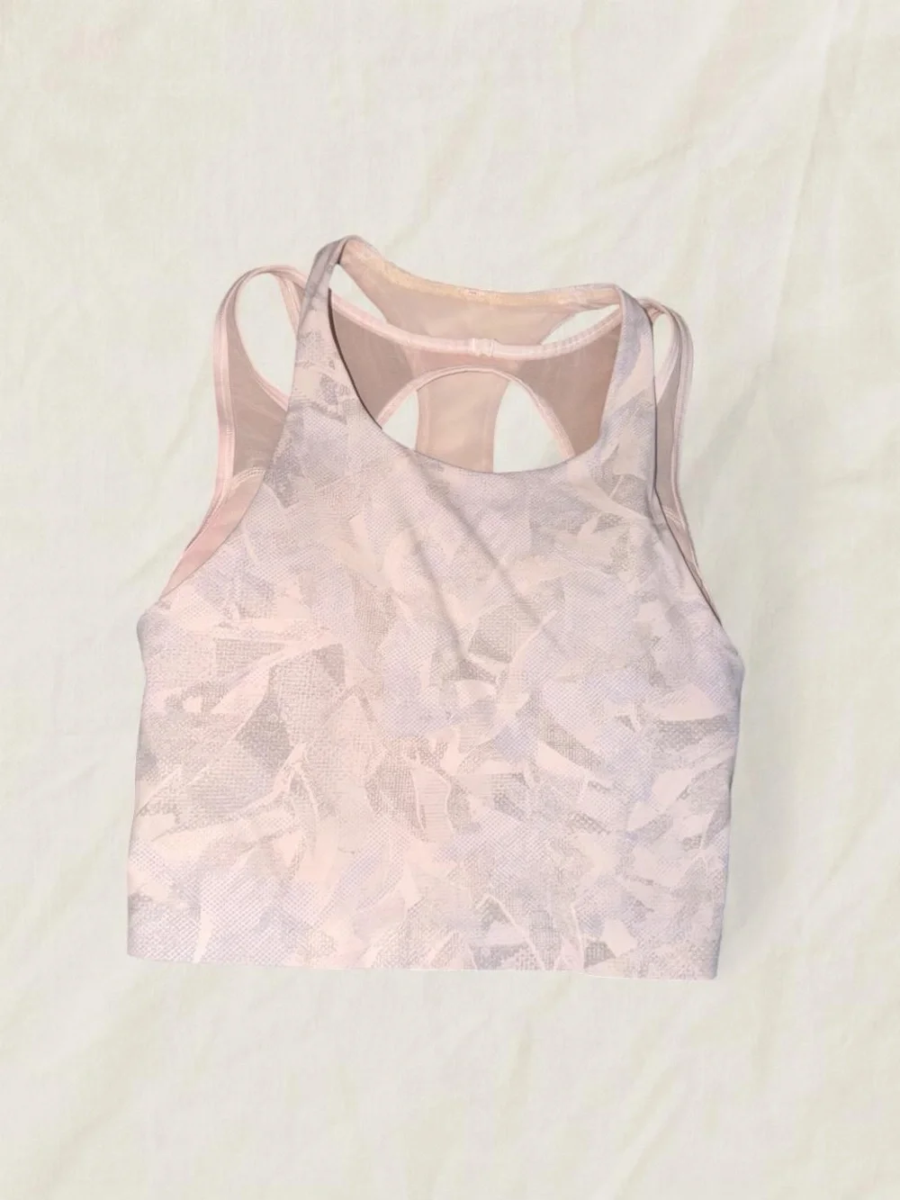 lululemon athletica Pale Pink Patterned Racerback Top